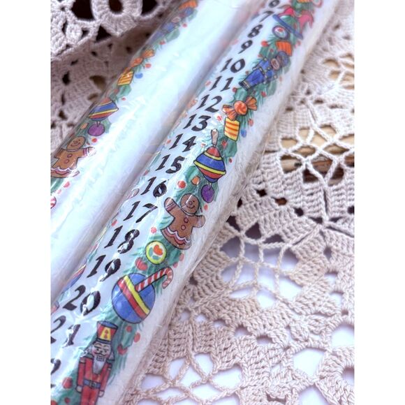 PAIR Vintage Germany Advent Countdown Candles New 12 Inches - Picture 1 of 5